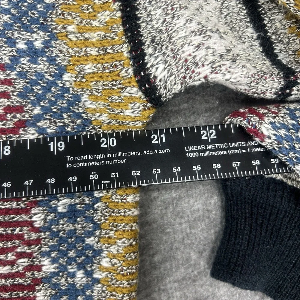 Vintage 80s Santana Sweater Mens Medium‎ Multicolor Textured Abstract Geometric
